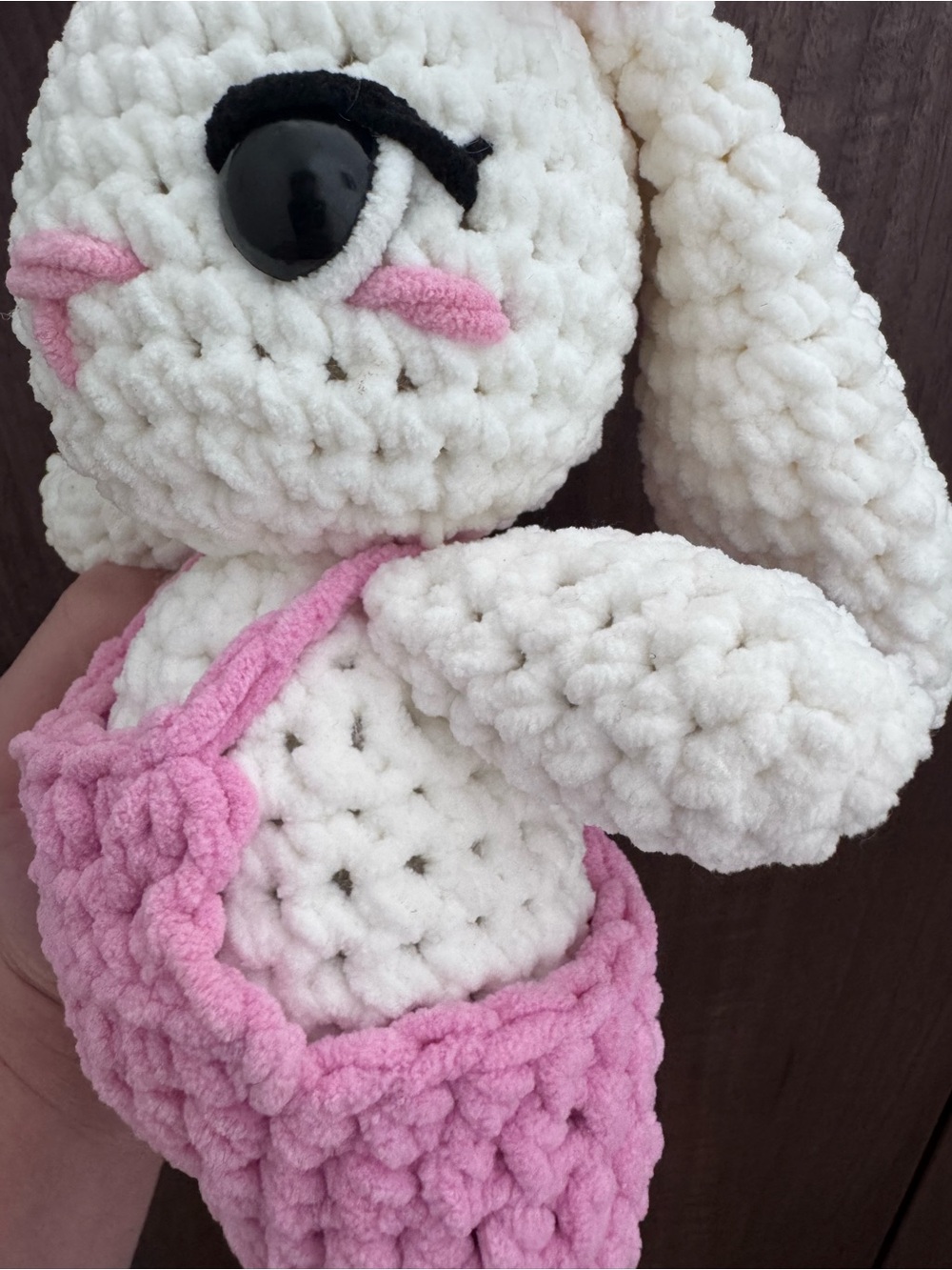 Super Cute ‘Hazel’ The Bunny Crochet, Handmade Crochet Decor Gift - Picture 6 of 7